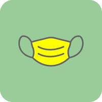 Face Mask Filled Yellow Icon vector