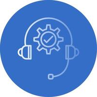 Technical Support Flat Bubble Icon vector