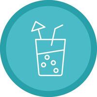 Soft Drink Line Multi Circle Icon vector