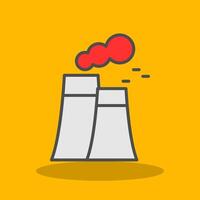 Nuclear Filled Shadow Icon vector