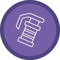 Grenade Line Multi Circle Icon vector