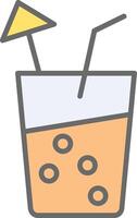 Soft Drink Line Filled Light Icon vector