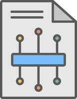 Workflow Line Filled Light Icon vector