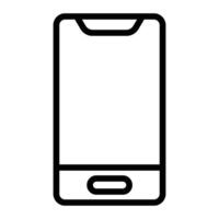 Cellular Phone Line Icon Design vector