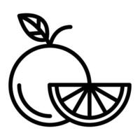 Grapefruit Line Icon Design vector