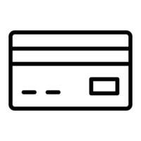 Debit Card Line Icon Design vector