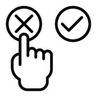 Vote NO Line Icon Design vector