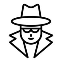 Spy Line Icon Design vector