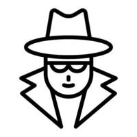 Spy Line Icon Design vector