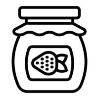 Jam Jar Line Icon Design vector