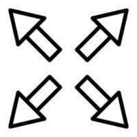 Resize Line Icon Design vector
