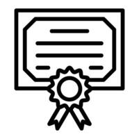 Certificate Line Icon Design vector