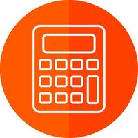 Calculator Line Yellow White Icon vector