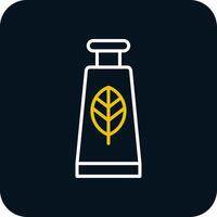Hand Cream Line Red Circle Icon vector