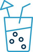 Soft Drink Line Blue Two Color Icon vector