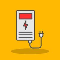 Electric Station Filled Shadow Icon vector