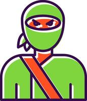 Ninja filled Design Icon vector