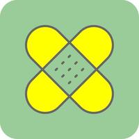 Band Aid Filled Yellow Icon vector