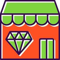 Onfilled Design Store filled Design Icon vector