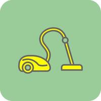 Vacuum Cleaner Filled Yellow Icon vector