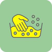 Laundry Filled Yellow Icon vector