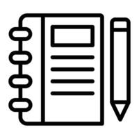 Notebook Line Icon Design vector