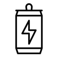 energía bebida línea icono diseño vector