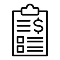 Financial Information Line Icon Design vector