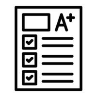 Exam Line Icon Design vector