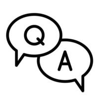 Question And Answer Line Icon Design vector