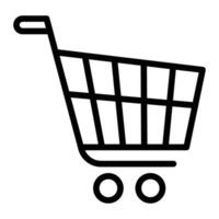 Shopping Cart Line Icon Design vector