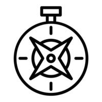 Compass Line Icon Design vector