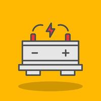 Car Battery Filled Shadow Icon vector