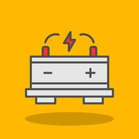 Car Battery Filled Shadow Icon vector