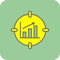 Data Analytics Filled Yellow Icon vector