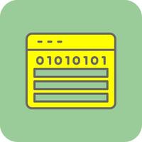 Web Programming Filled Yellow Icon vector
