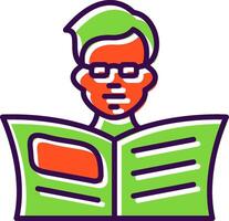 Reading filled Design Icon vector