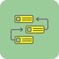 Backlog Filled Yellow Icon vector