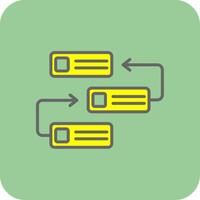 Backlog Filled Yellow Icon vector