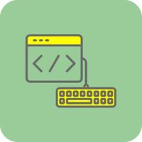 Web Development Filled Yellow Icon vector