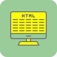 Web Development Filled Yellow Icon vector