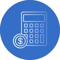 Calculator Flat Bubble Icon vector