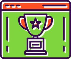 Trophy filled Design Icon vector