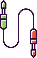 Auxiliary Cable filled Design Icon vector