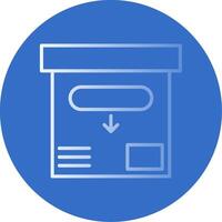 Archive Flat Bubble Icon vector