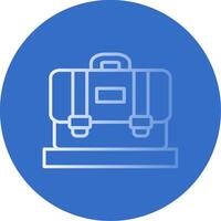 Suitcase Flat Bubble Icon vector