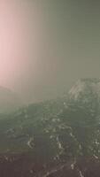 Rocks and mountains in deep fog video