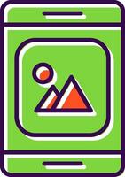 Mobile App filled Design Icon vector