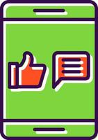 Feedback filled Design Icon vector