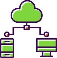 Cloud Computing filled Design Icon vector